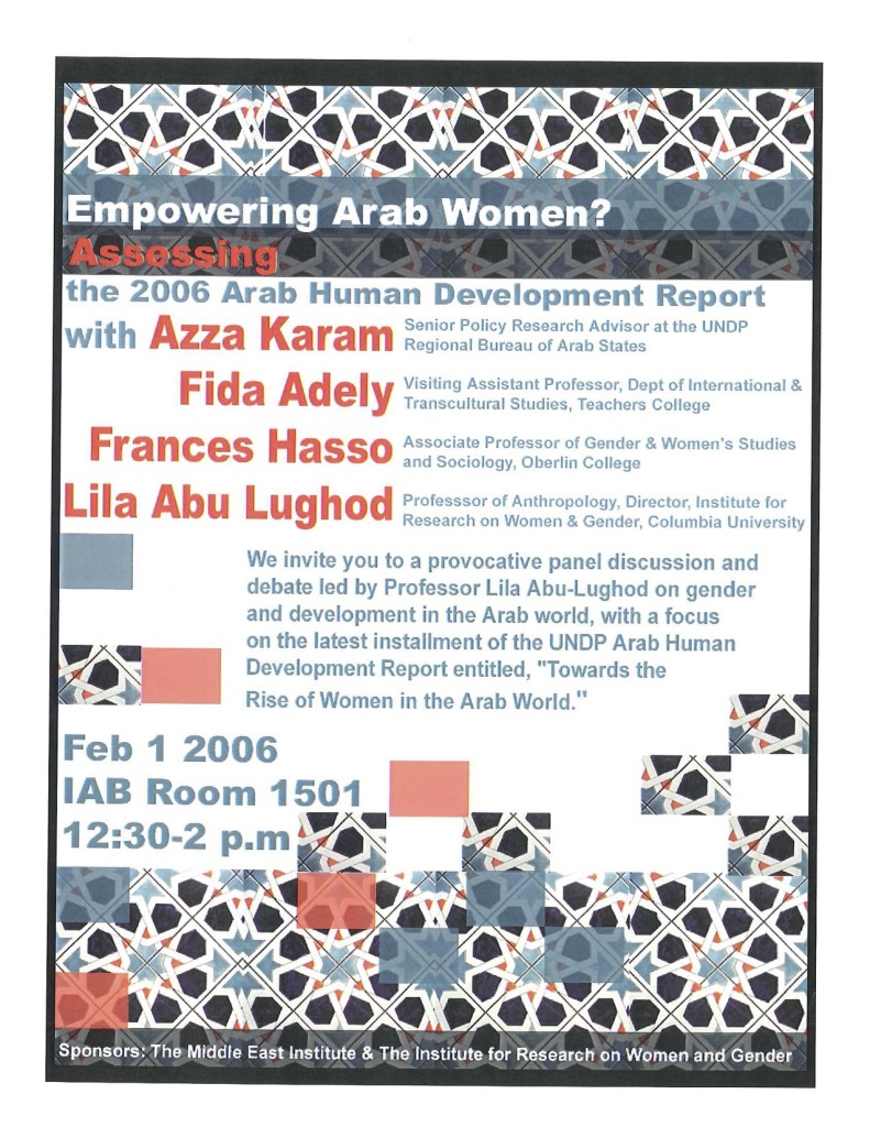 2006-2007 Empowering Arab Women? Abu-Lughod