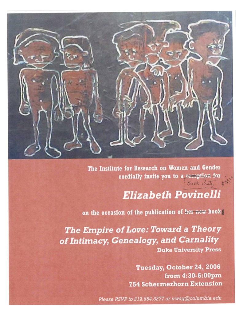 2006 Povinelli_Empire_of_Love Book Party
